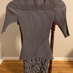 Gray dress, 100% silk